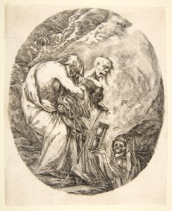 Death Dragging an Old Man to His Tomb MET DP817552