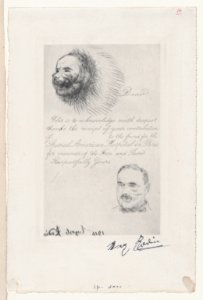 Contribution Receipt of the Special American Hospital in Paris for Wounds of the Face and Jaw MET DP865140