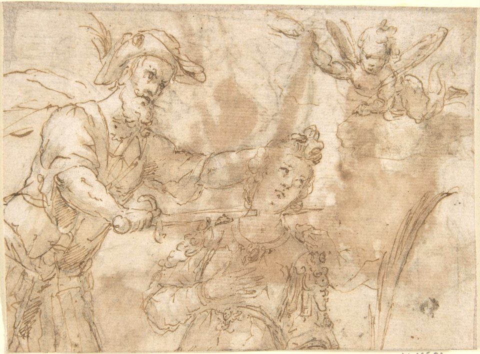 Decapitation of a Female Martyr (Saint Catherine of Alexandria?) MET DP800418