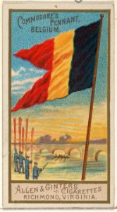 Commodore's Pennant, Belgium, from the Naval Flags series (N17) for Allen & Ginter Cigarettes Brands MET DP834903