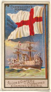 Commodore's Pennant, Great Britain, from the Naval Flags series (N17) for Allen & Ginter Cigarettes Brands MET DP834921