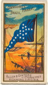 Commodore's Pennant, Brazil, from the Naval Flags series (N17) for Allen & Ginter Cigarettes Brands MET DP834905