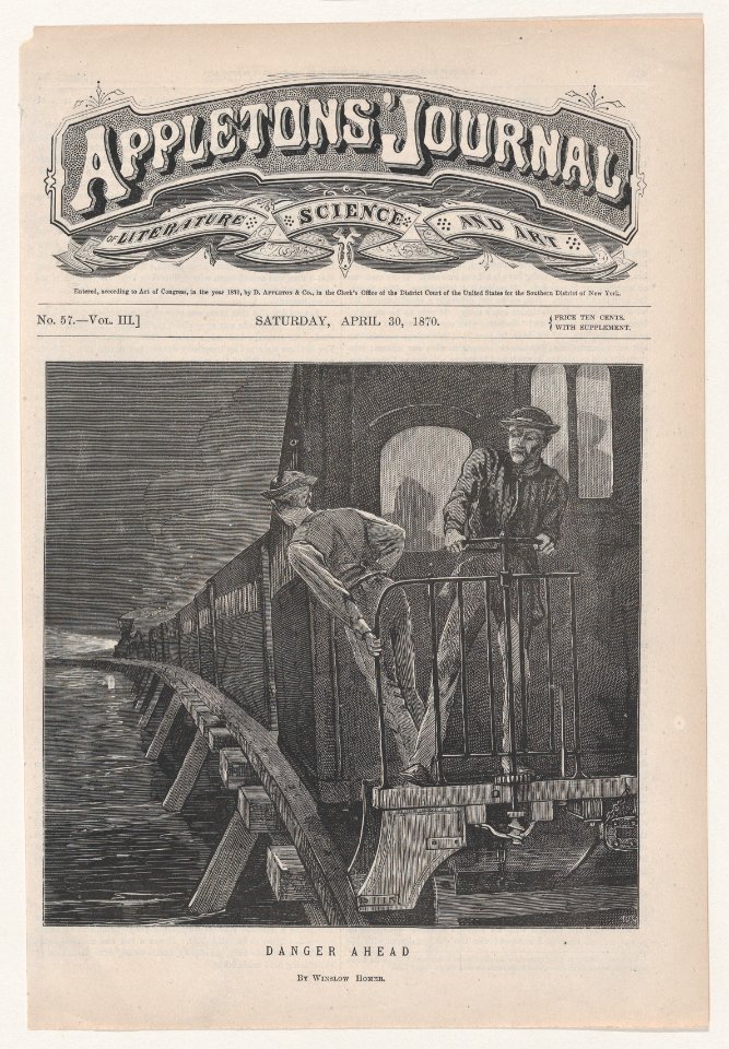 Danger Ahead – By Winslow Homer (Appleton's Journal, Vol. III) MET DP875235