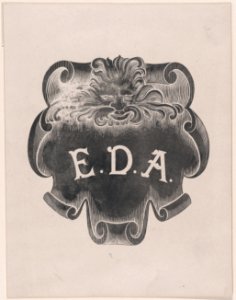 Counterproof of an impression from a name plate for Edward D. Adams MET DP877167