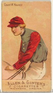Count W. Kaunitz, from the Racing Colors of the World series (N22b) for Allen & Ginter Cigarettes MET DP835253