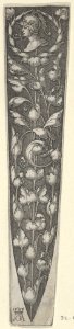 Dagger Sheath with Profile of a Soldier Supported by Tendrils MET DP836756