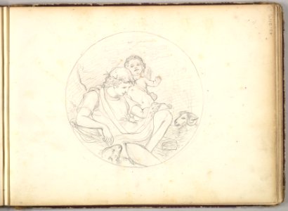 Cupid and a Shepherd (in Sketch Book With Drawings on Twenty-six Leaves) MET DP826421