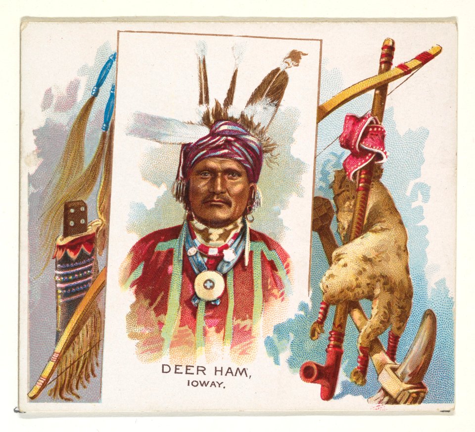 Deer Ham, Ioway, from the American Indian Chiefs series (N36) for Allen & Ginter Cigarettes MET DP838949