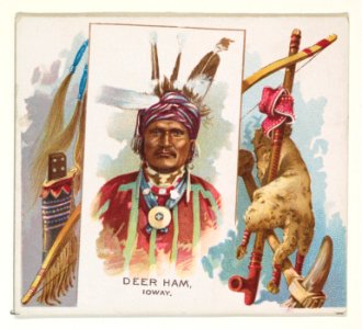 Deer Ham, Ioway, from the American Indian Chiefs series (N36) for Allen & Ginter Cigarettes MET DP838949