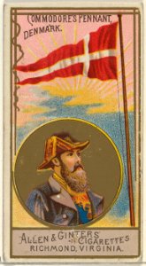 Commodore's Pennant, Denmark, from the Naval Flags series (N17) for Allen & Ginter Cigarettes Brands MET DP834910