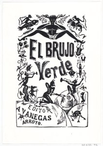 Demons troubling a sick man in bed, illustration for 'El Brujo Verde (The Green Magician)' edited by Antonio Vanegas Arroyo MET DP869481