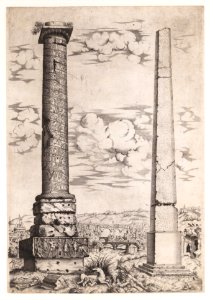 Column of Antoninus and a Roman Obelisk MET DP163380