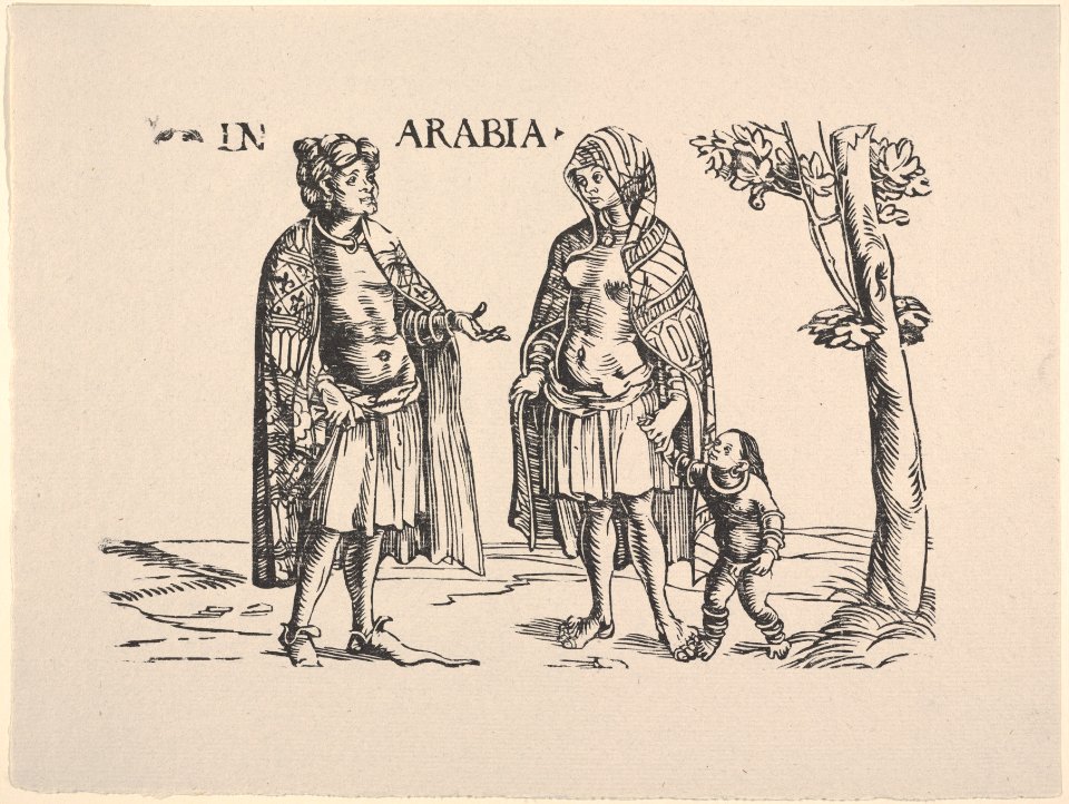 Copy of Natives of Arabia, from Set of Exotic Races, in Holzschnitte alter Meister gedruckt von den Originalstöcken der Sammlung Derschau im besitz des Staatlichen Kupferstich-kabinetts zu Berlin MET DP834172