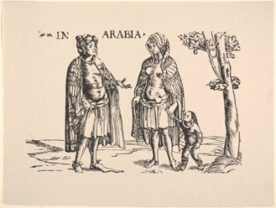 Copy of Natives of Arabia, from Set of Exotic Races, in Holzschnitte alter Meister gedruckt von den Originalstöcken der Sammlung Derschau im besitz des Staatlichen Kupferstich-kabinetts zu Berlin MET DP834172