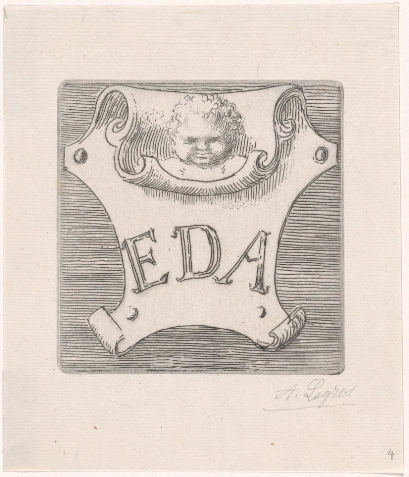 Counterproof of an impression from a name plate for Edward D. Adams MET DP877166