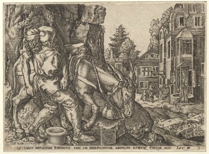 Copy of The Good Samaritan Putting the Traveller on His Donkey, from The Parable of the Good Samaritan MET DP836648