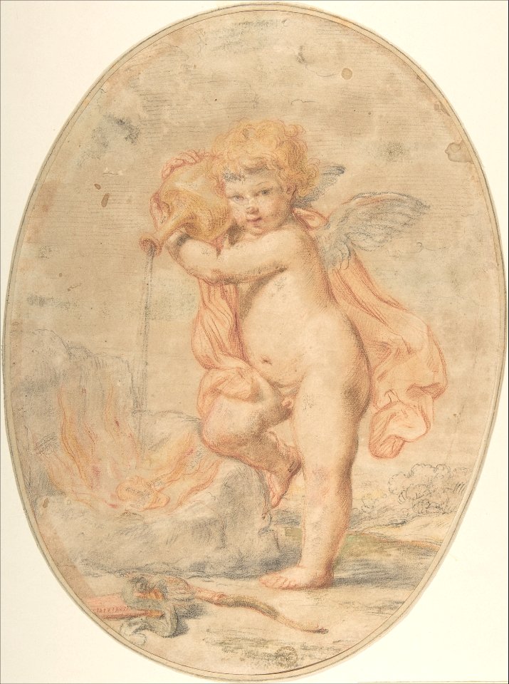 Cupid Pouring Water on a Burning Heart MET DP802964