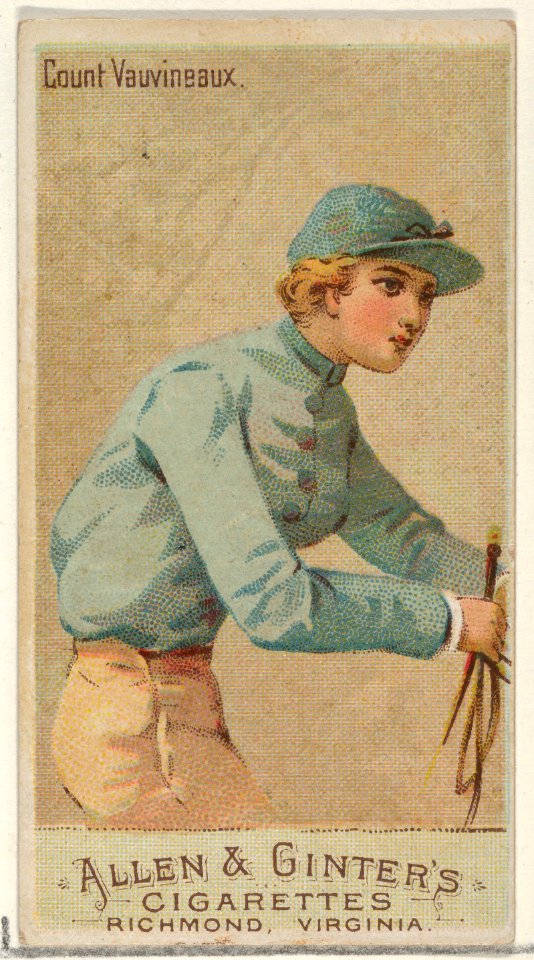 Count Vauvineaux, from the Racing Colors of the World series (N22a) for Allen & Ginter Cigarettes MET DP835171