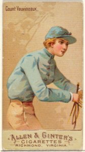 Count Vauvineaux, from the Racing Colors of the World series (N22b) for Allen & Ginter Cigarettes MET DP835228