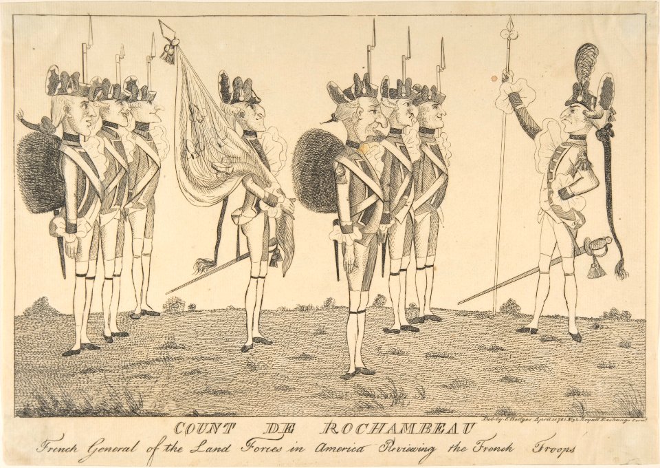 Count de Rochambeau, French General of the Land Forces in America Reviewing the French Troops MET DP808693