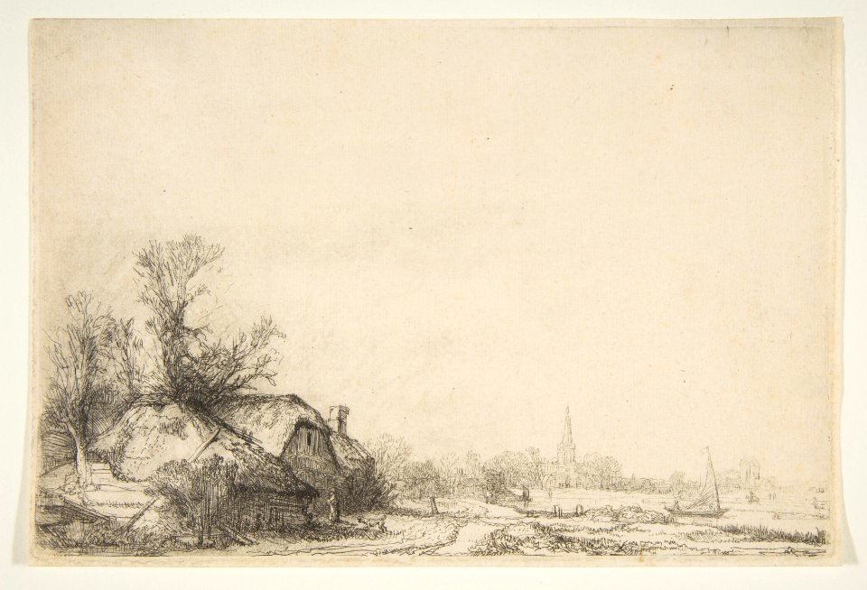 Cottage beside a Canal; View of Ouderkerk MET DP814598