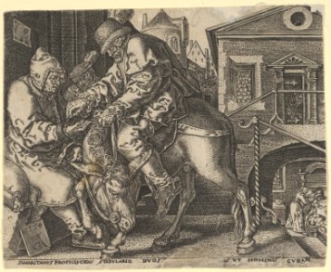 Copy of The Good Samaritan Paying the Innkeeper for the Care of the Wounded Man MET DP836642. Free illustration for personal and commercial use.