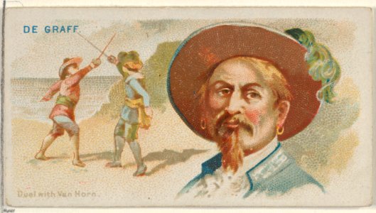 De Graaf, Duel with Van Horn, from the Pirates of the Spanish Main series (N19) for Allen & Ginter Cigarettes MET DP835016