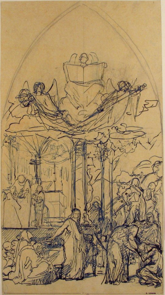Composition Study with Figures Distributing Bread MET 1983.311