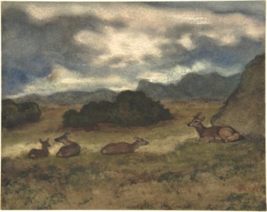 Deer in Landscape MET DP805148
