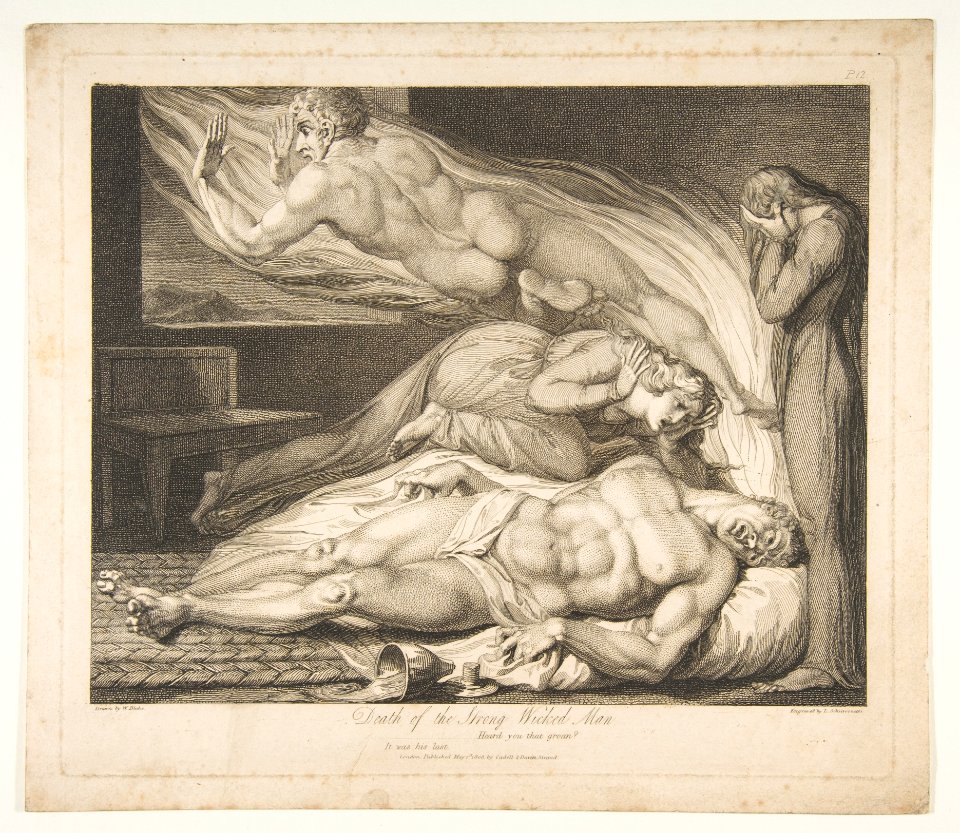 Death of the Strong Wicked Man, from The Grave, a Poem by Robert Blair MET DP816832