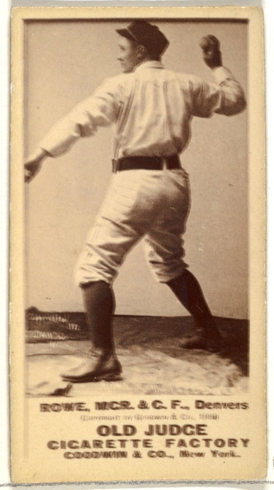 David Elwood "Dave" Rowe, Manager and Center Field, Denver, from the Old Judge series (N172) for Old Judge Cigarettes MET DP846262
