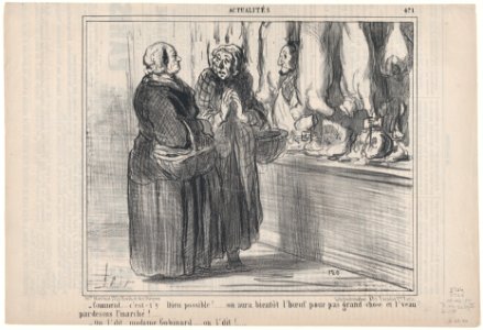 Comment,...c'est-t'y Dieu possible!..., from Actualités, published in Le Charivari, December 14, 1857 MET DP876677