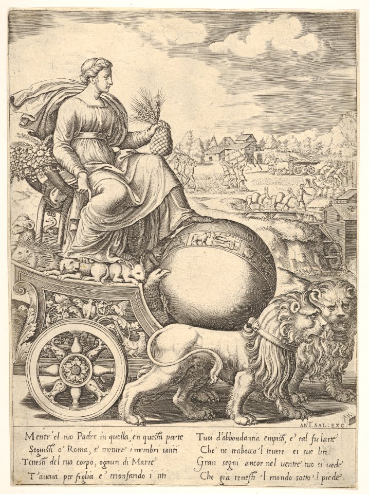 Cybele in her chariot drawn by two lions MET DP831532