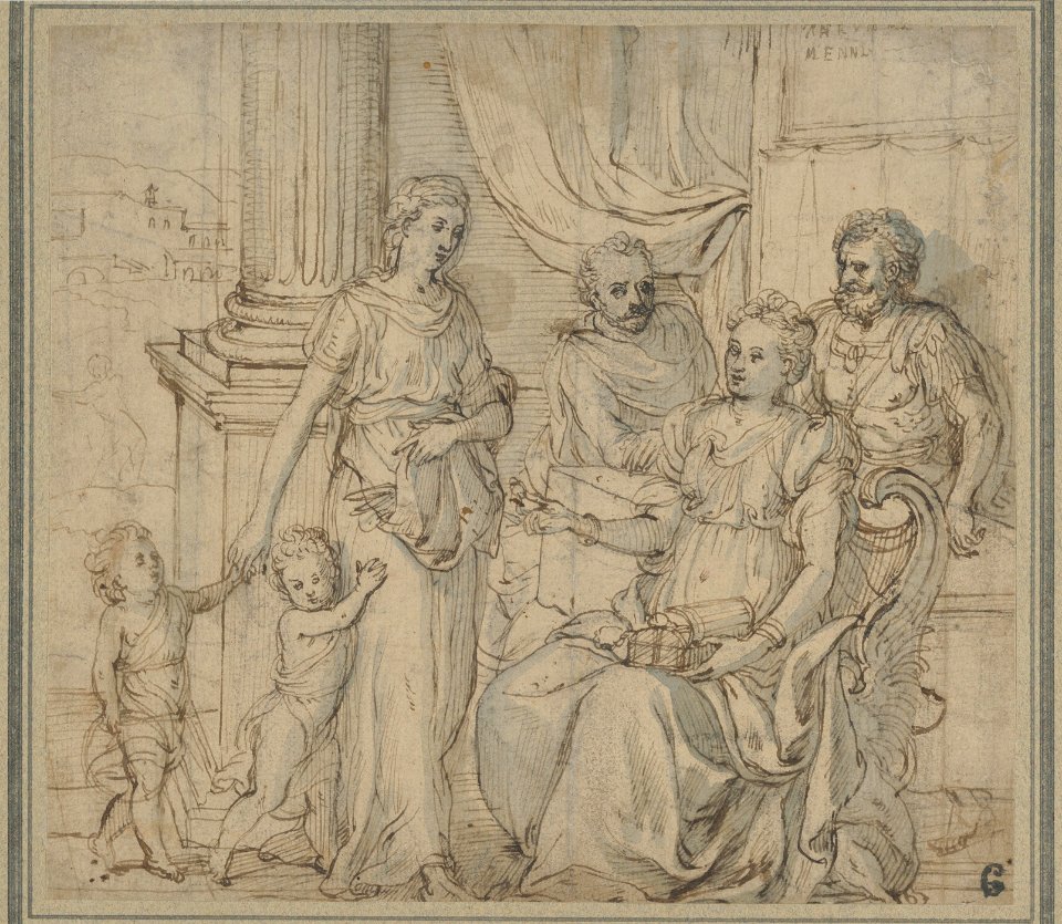 Cornelia, Mother of the Gracchi, Pointing to her Children as her Most Precious Ornaments MET DP842167