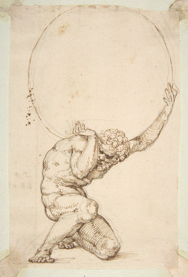 Crouching Figure of Atlas MET DP811042