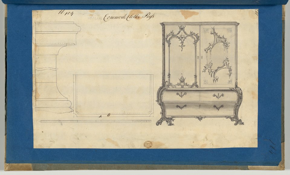 Commode Clothes Press, from Chippendale Drawings, Vol. II MET DP-14176-070
