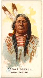 Crow's Breast, Gros Ventres, from the American Indian Chiefs series (N2) for Allen & Ginter Cigarettes Brands MET DP828033