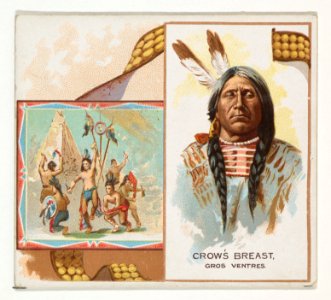 Crow's Breast, Gros Ventres, from the American Indian Chiefs series (N36) for Allen & Ginter Cigarettes MET DP838939
