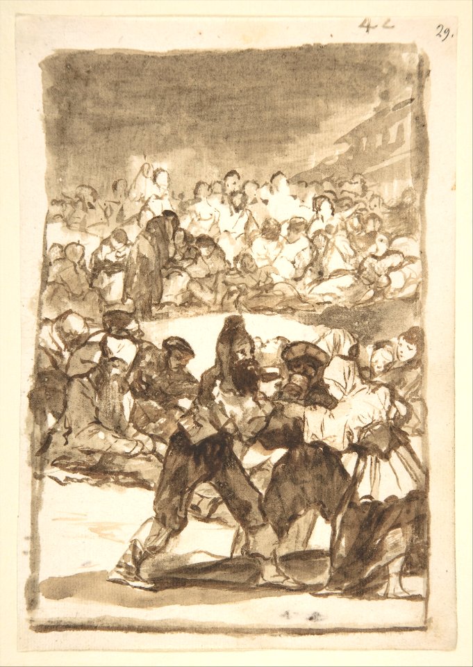 Crowd in a Circle; Images of Spain Album (F), page 42 MET DP800216
