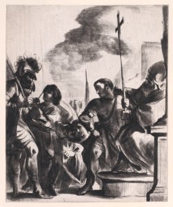 Constantine receiving the Faith banner, after Guercino Met DP890252
