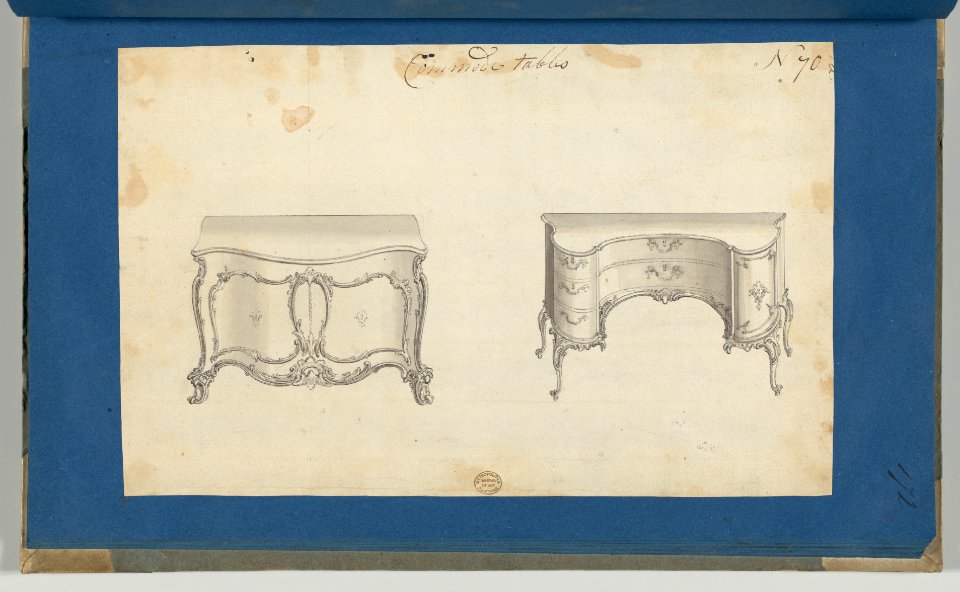 Commode Tables, from Chippendale Drawings, Vol. II MET DP-14176-059