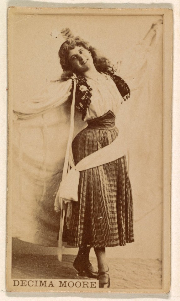 Decima Moore, from the Actresses series (N245) issued by Kinney Brothers to promote Sweet Caporal Cigarettes MET DP859158