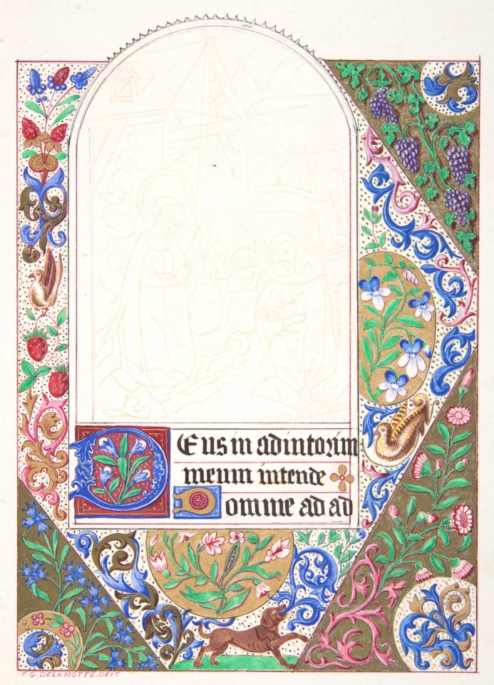 Decorated Border with Nativity Scene MET DP801151