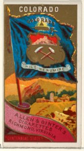 Colorado, from Flags of the States and Territories (N11) for Allen & Ginter Cigarettes Brands MET DP834510