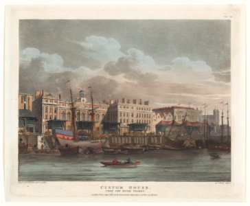 Custom House (Microcosm of London, plate 29) MET DP874001