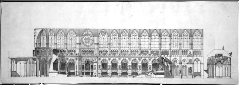 Cross Section of the Nave of Reims Cathedral MET MM27785
