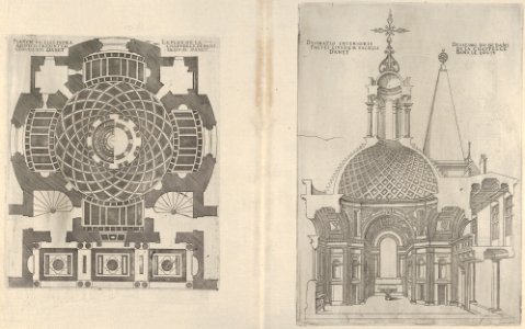 Cross sections of the Chapel at Chateau d'Anet MET DP834471