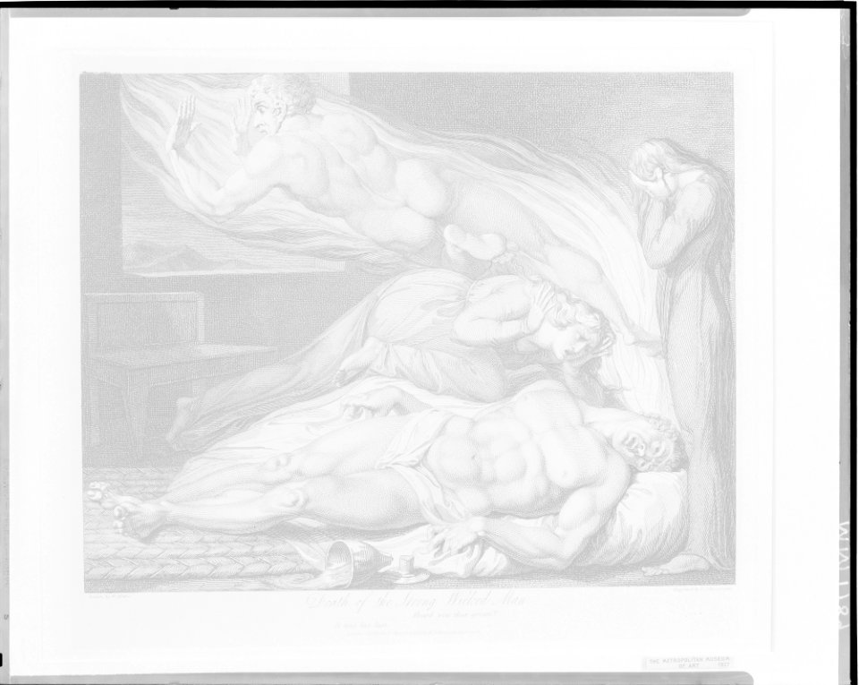 Death of the Strong Wicked Man, from The Grave, a Poem by Robert Blair MET MM1789