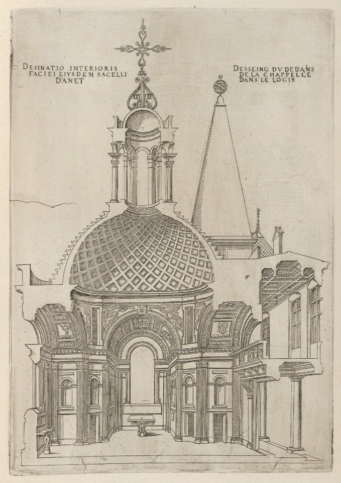 Cross sections of the Chapel at Chateau d'Anet MET DP834463