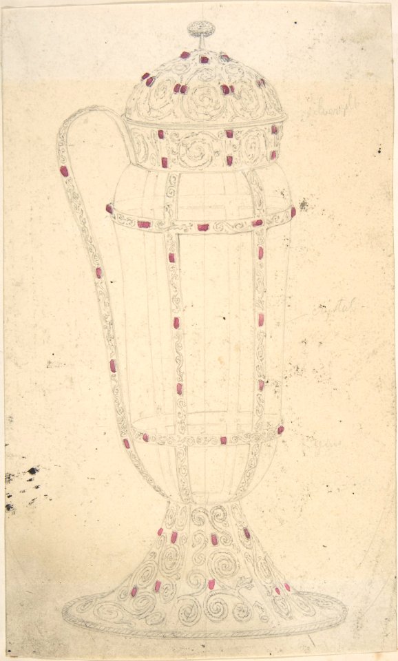 Crystal Vessel with Ornamented Metal Lid, Foot, Handle and Mounts MET DP806694